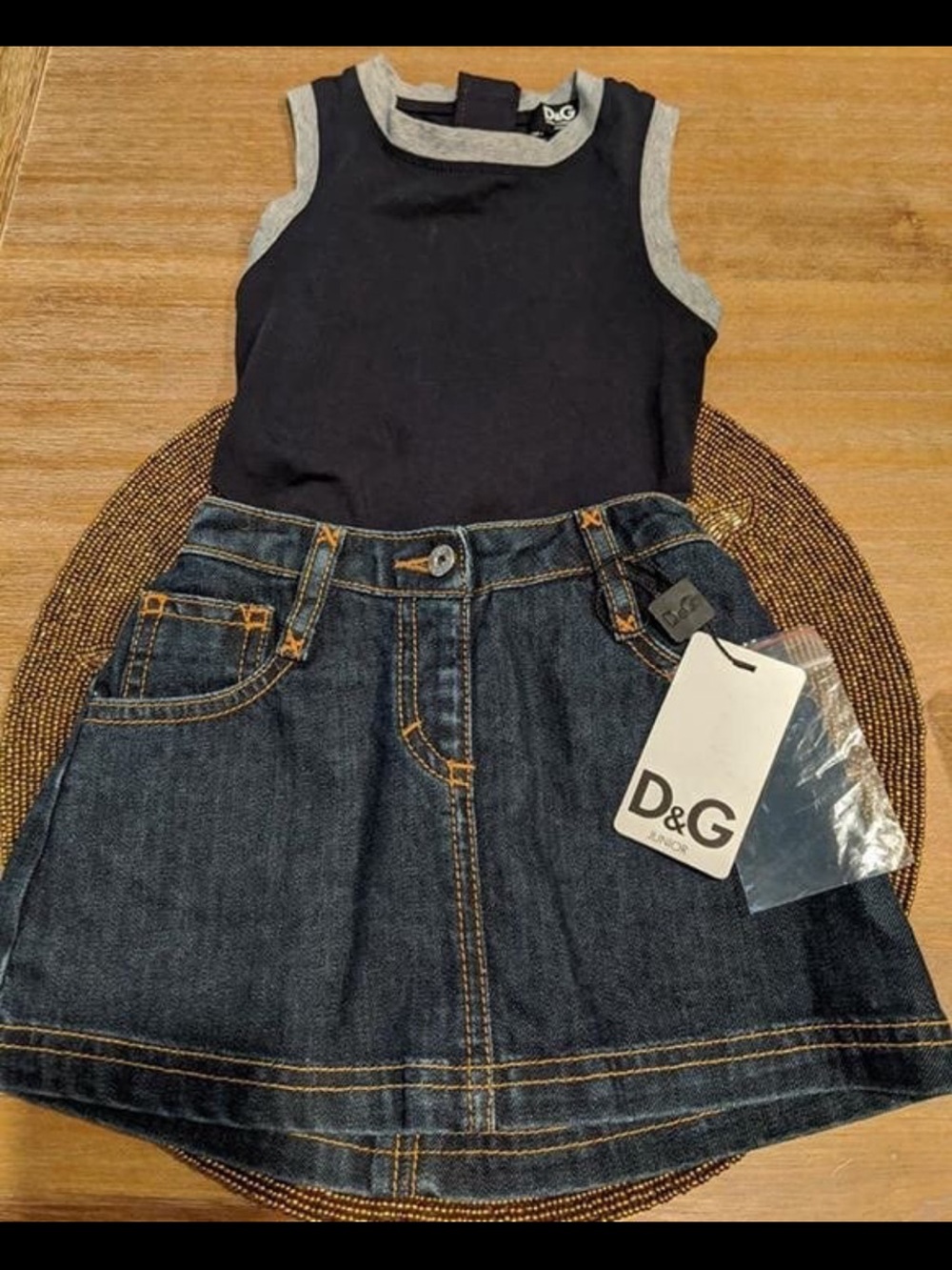 D&G kids girls Navy dress